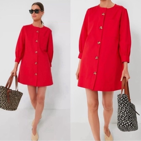Tuckernuck Dresses & Skirts - NWT Tuckernuck Red Button Front Blake Dress SZ SRetail $198